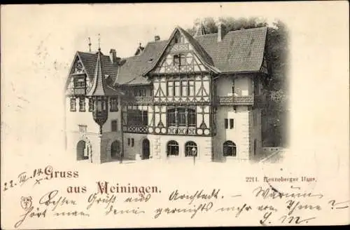 Ak Meiningen in Thüringen, Menneberger Haus