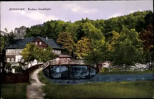 Ak Jonsdorf Zittauer Gebirge, Kurhaus Gondelfahrt