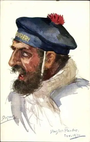 Künstler Ak Dupuis, Dans les Flandres, Französischer Matrose, Portrait