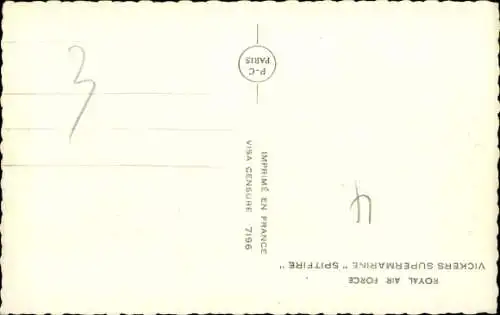 Ak Royal Air Force, Vickers Supermarine Spitfire, Britisches Kriegsflugzeug