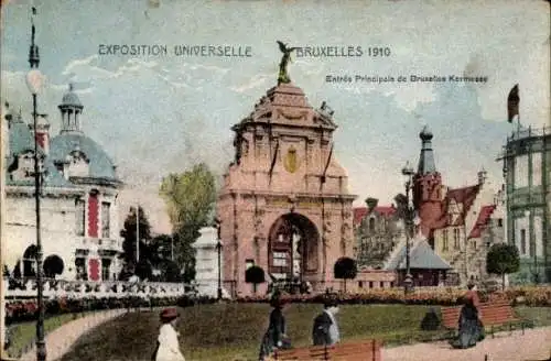 Ak Brüssel Brüssel, Ausstellung 1910, Eingang zur Brüssel-Fermesse