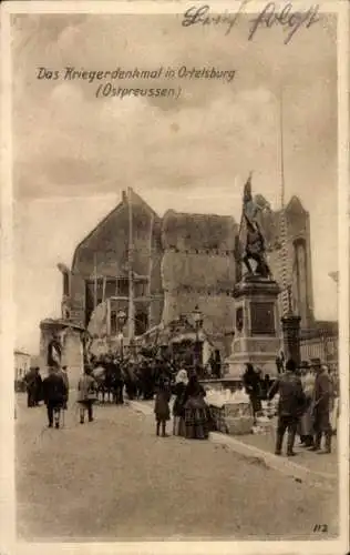 Ak Szczytno Ortelsburg Ostpreußen, Kriegerdenkmal, Ruinen, Ostpreußenhilfe