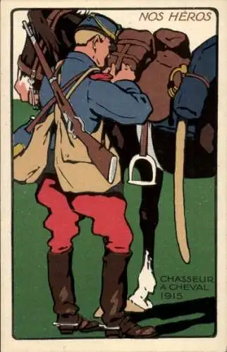 Ak Nos Héros, Chasseur a Cheval 1915