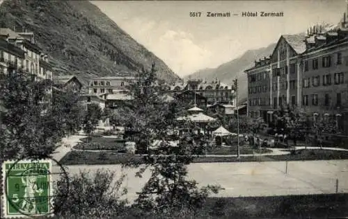 Ak Zermatt Kanton Wallis Schweiz, Hotel Zermatt