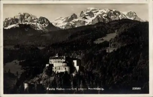 Ak Werfen in Salzburg, Burg Hohenwerfen, Hochkönig