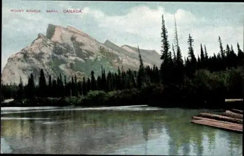 Ak Banff Alberta Kanada, Mount Rundle, Werbung Medol