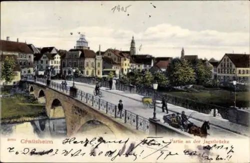 Ak Crailsheim in Württemberg, Jagstbrücke