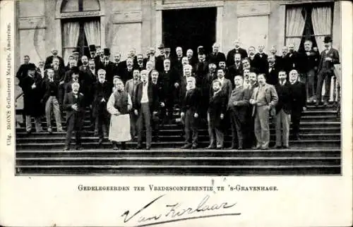 Ak 's Gravenhage Den Haag Südholland, Friedenskonferenz, Delegierte, Gruppenbild