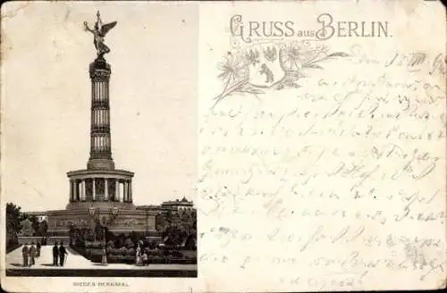 Vorläufer Litho Berlin Tiergarten, Siegessäule, Siegesdenkmal