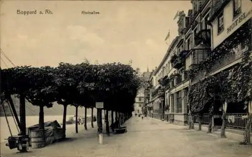 Ak Boppard am Rhein, Rheinallee, Hotel