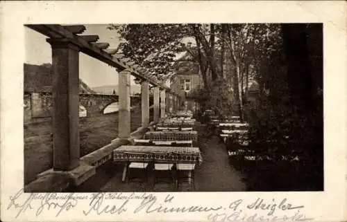 Ak Hohenlimburg Hagen in Westfalen, Hotel Bentheimer Hof, Terrasse