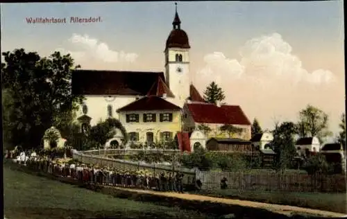 Ak Allersdorf Abensberg in Niederbayern, Wallfahrtsort, Kirche, Prozession