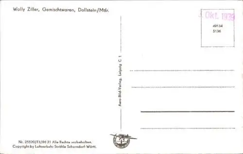 Ak Dollnstein im Altmühltal Mittelfranken, Fliegeraufnahme