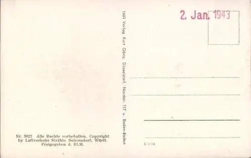 Ak Iffezheim am Rhein, Fliegeraufnahme