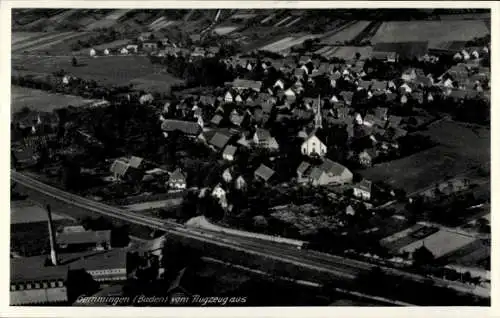 Ak Gemmingen in Baden, Fliegeraufnahme