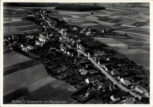 Ak Buchdorf bei Donauwörth, Fliegeraufnahme