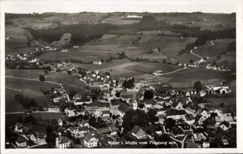 Ak Weiler Simmerberg im Allgäu, Fliegeraufnahme