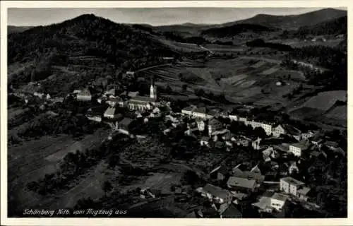 Ak Schönberg in Niederbayern, Fliegeraufnahme