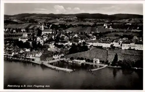 Ak Meersburg am Bodensee, Fliegeraufnahme