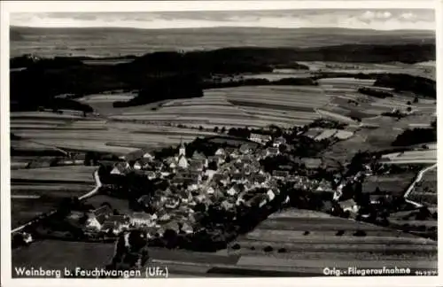 Ak Weinberg Aurach Unterfranken, Fliegeraufnahme