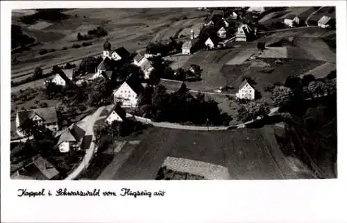 Ak Kappel Niedereschach im Schwarzwald Baden, Fliegeraufnahme