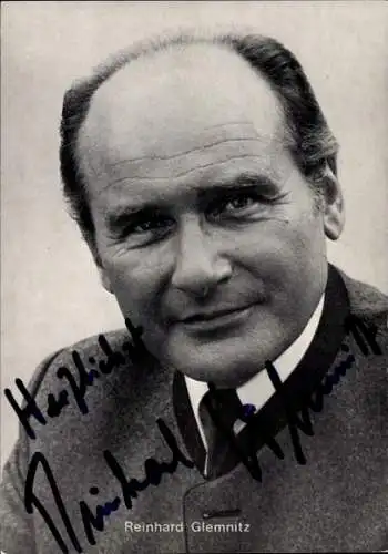 Ak Schauspieler Reinhard Glemnitz, Portrait, Autogramm