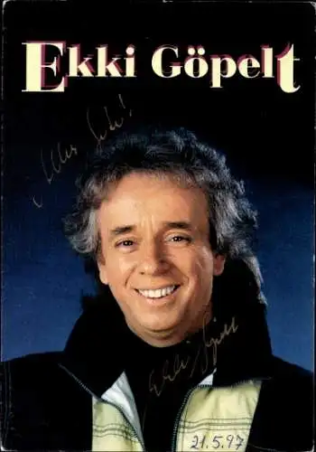 Ak Sänger Ekki Göpelt, Portrait, Autogramm