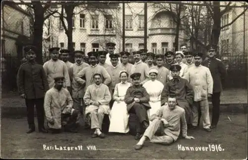 Foto Ak Hannover in Niedersachsen, Deutsche Soldaten, Reserve-Lazarett, 1916