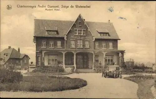 Ak Waterschei Genck Flandern Limburg, Charbonnages Andre Dumont, Modernes Hotel