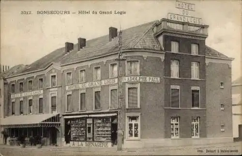 Ak Bon Secours Bonsecours Péruwelz Hennegau, Hotel du Grand Logis