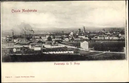 Ak Casale Monferrato Piemonte, Panorama, Sankt Anna