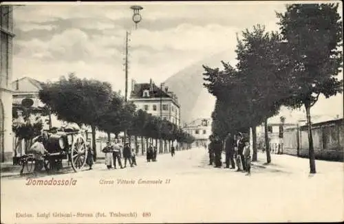 Ak Domodossola Piemonte, Corso Vittorio Emanuele II