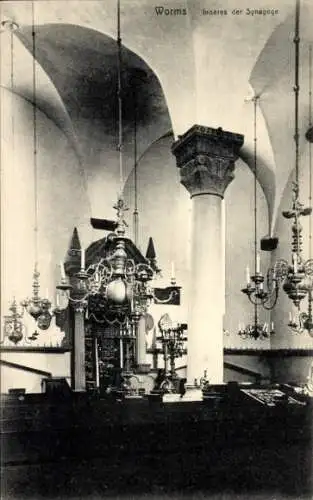 Judaika Ak Worms, Inneres der Synagoge