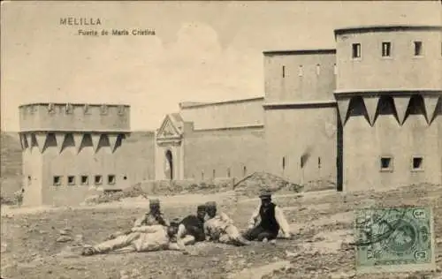 Ak Melilla Spanien, Maria Cristina Fort