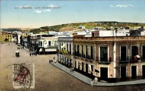 Ak Melilla Spanien, Calle General Chacel