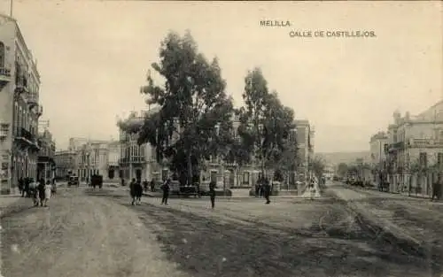 Ak Melilla Spanien, Calle de Castillejos