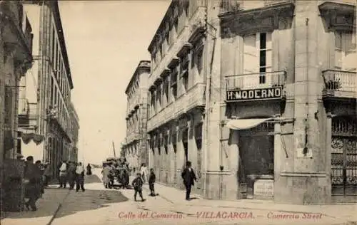 Ak Villagarcía Galicien, Calle del Comercio