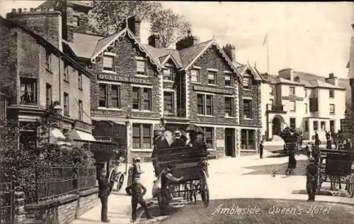 Ak Ambleside Lake District Cumbria England, Queen's Hotel