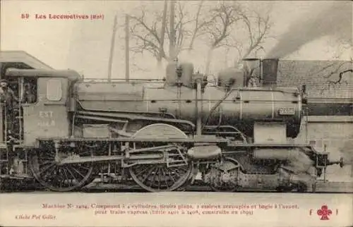 Ak Französische Eisenbahn, Lokomotive Nr. 2404