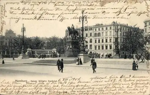 Ak Hamburg Mitte Altstadt, Kaiser Wilhelm Denkmal