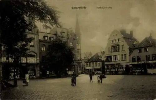 Ak Ostseebad Eckernförde, Rathausmarkt