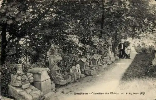 Ak Asnières sur Seine Hauts-de-Seine, Cimetiere des Chiens