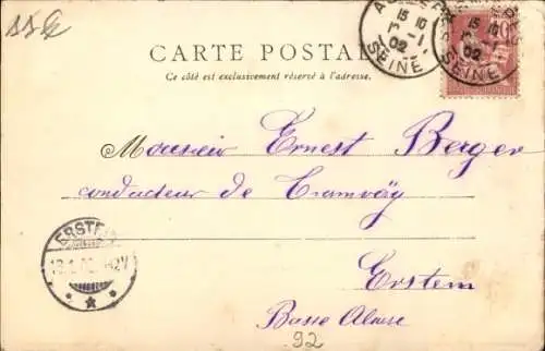 Ak Asnières sur Seine Hauts-de-Seine, Hundefriedhof, Straße, Eingangstor