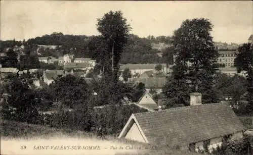 Ak Saint Valery sur Somme, Gesamtansicht, Vue du Chateau