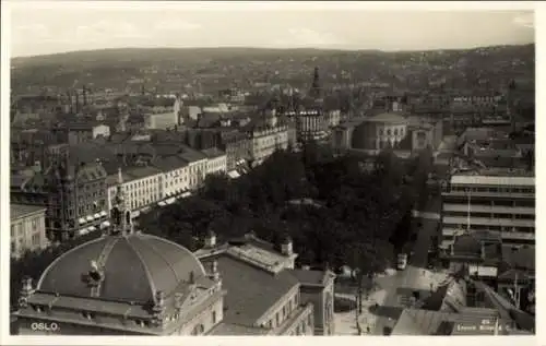 Ak Oslo Norwegen, Stadtübersicht