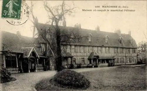 Ak Maromme Seine Maritime, Maison ou naquit le marechal Pelissier, Fachwerk