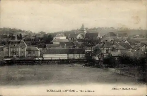 Ak Tourville la Rivière Seine Maritime, Gesamtansicht