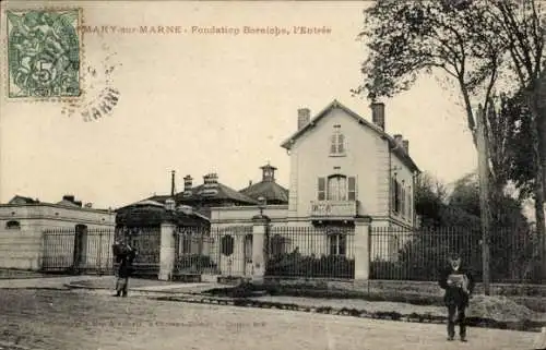 Ak Mary sur Marne Seine et Marne, Fondation Borniche, L´Entrée