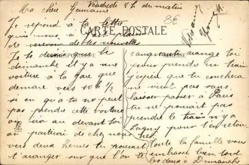 Ak Barcy Seine et Marne, Apres le Passage des Allenands, Rue