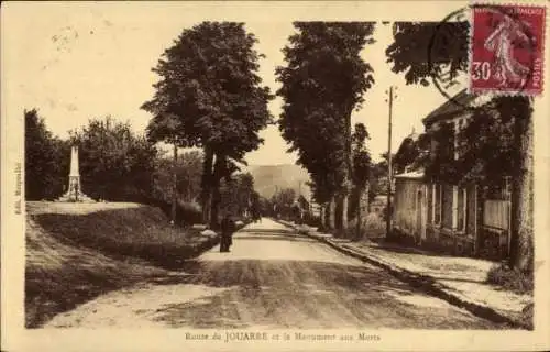 Ak Jouarre Seine et Marne, Straße, Kriegerdenkmal